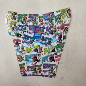 RSVLTS Swim Trunks Mens Large White 7" Big League Chew‎ Patchwork Board Shorts